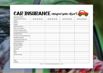 Car Insurance Comparison Chart